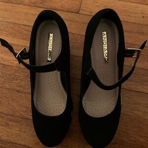 Andiamo Black Mary Jane Shoes